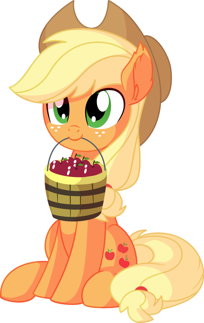 Buy Some Apples - My Little Pony, Applejack, Яблоки, Cyan Lightning