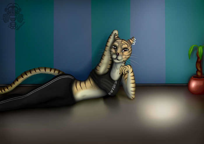 Art #1 Cat - Art, Furry feline, Furry, Digital, Order, Furry cat, Furry art, My