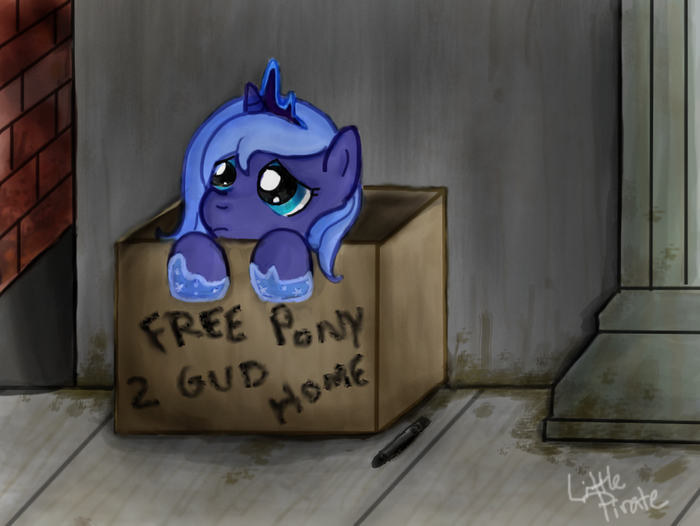 Free Pony 2 Gud Home My Little Pony, Princess Luna, Woona, MLP Sad, , Ponyart
