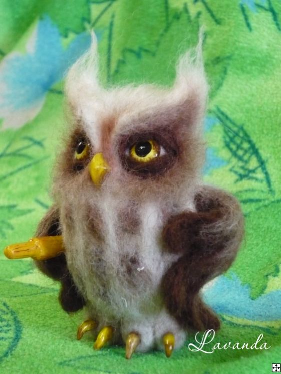 Owl - My, Owl, Sovunya, Dry felting, Wool toy, Handmade, Wallow, Longpost