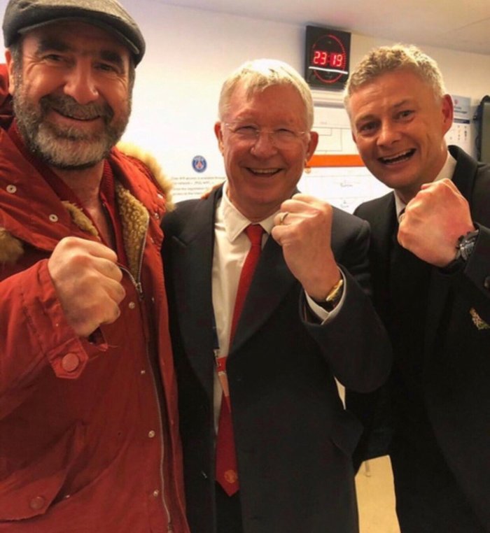 Photo with coach - Football, Manchester United, Eric Cantona, Sir Alex Ferguson, , Age