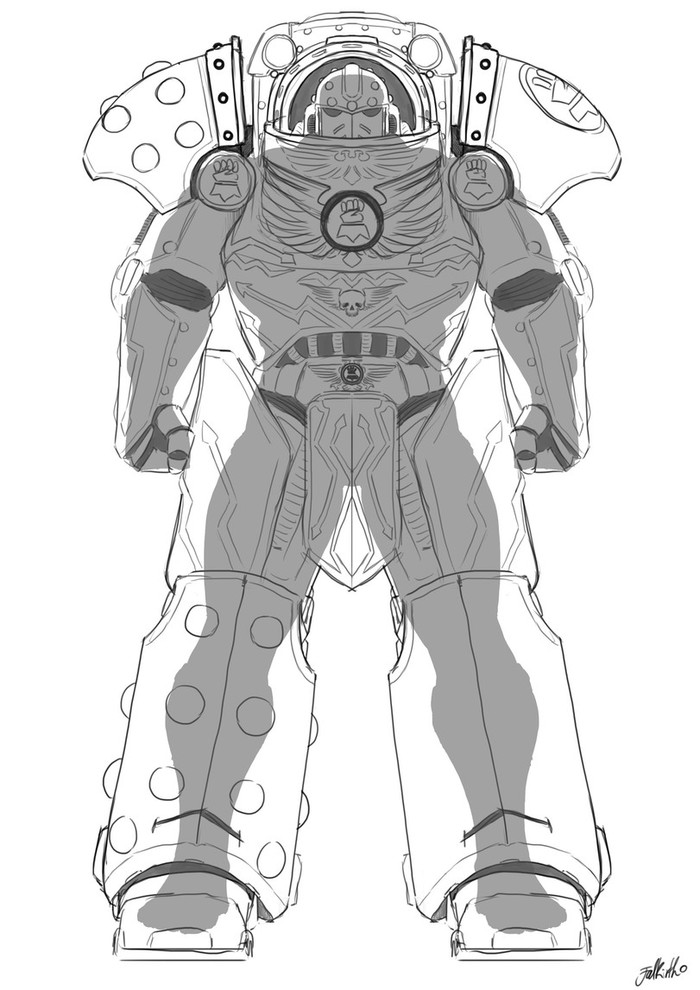      Wh Art, Warhammer 40k, Loyal Space marines, 