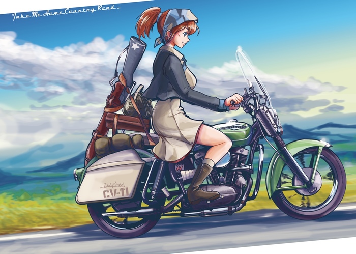 Intrepid - Kantai collection, Intrepid, Moto, Anime art, Anime, Art