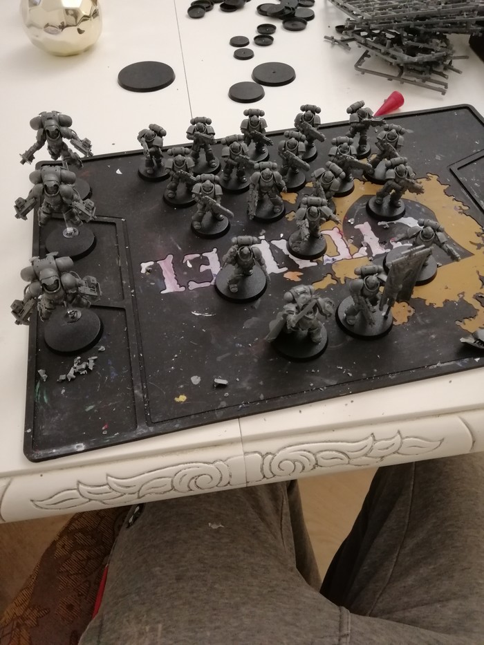 Dark Imperium set, preparation for painting - My, Warhammer 40k, Miniature, Primaris space marines, Death guard, Longpost, Wh painting, Painting miniatures