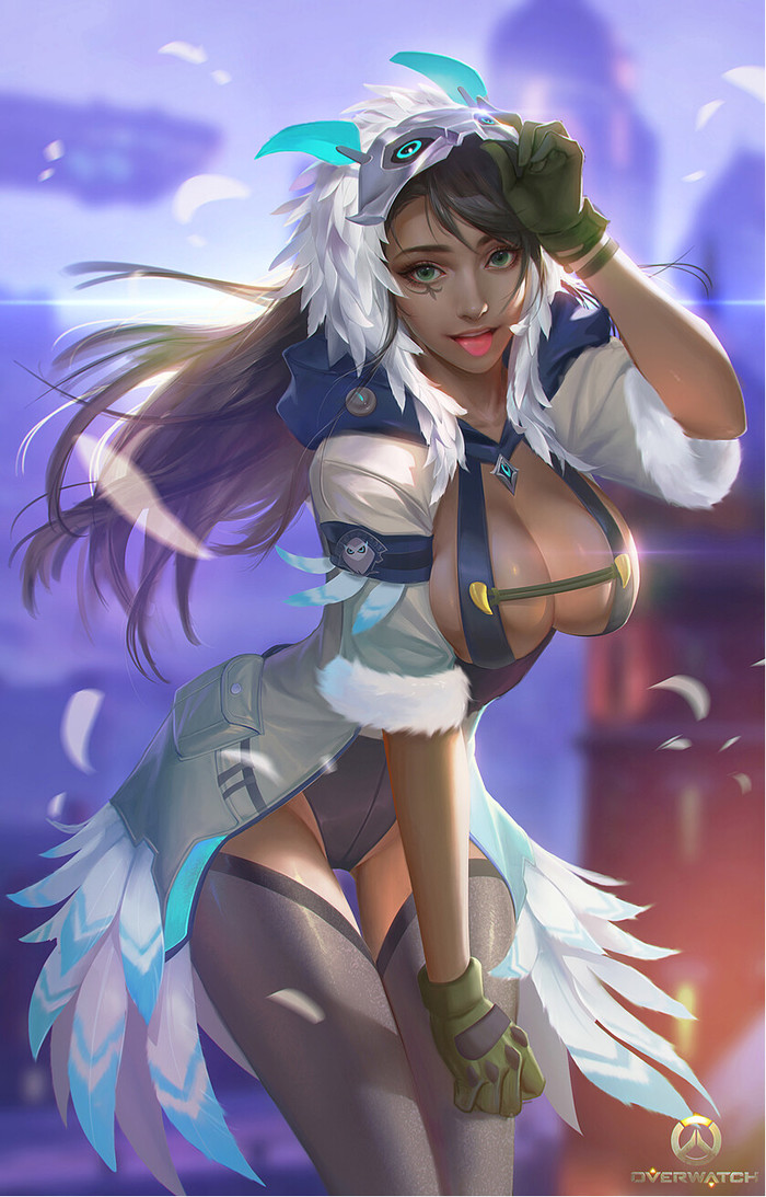 Ana - NSFW, Арт, Рисунок, Ana Amari, Overwatch, Weikang He