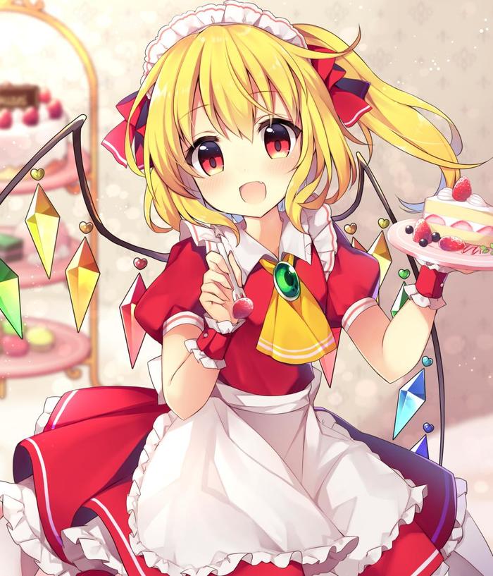 Flandre Scarlet - Touhou, Anime Art, Аниме, Flandre Scarlet, Ruhika