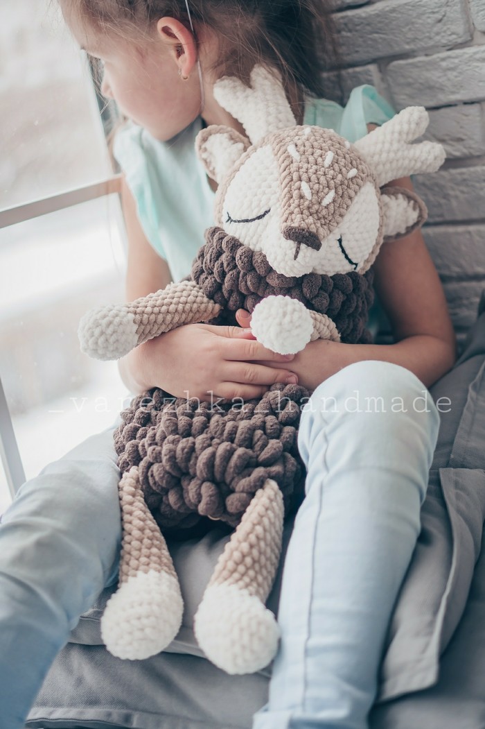 Pajama. Deer. Part 1 - My, Knitted toys, Amigurumi, Deer, Interior toy, Crochet, Toys, Author's toy, Longpost, Deer, Children