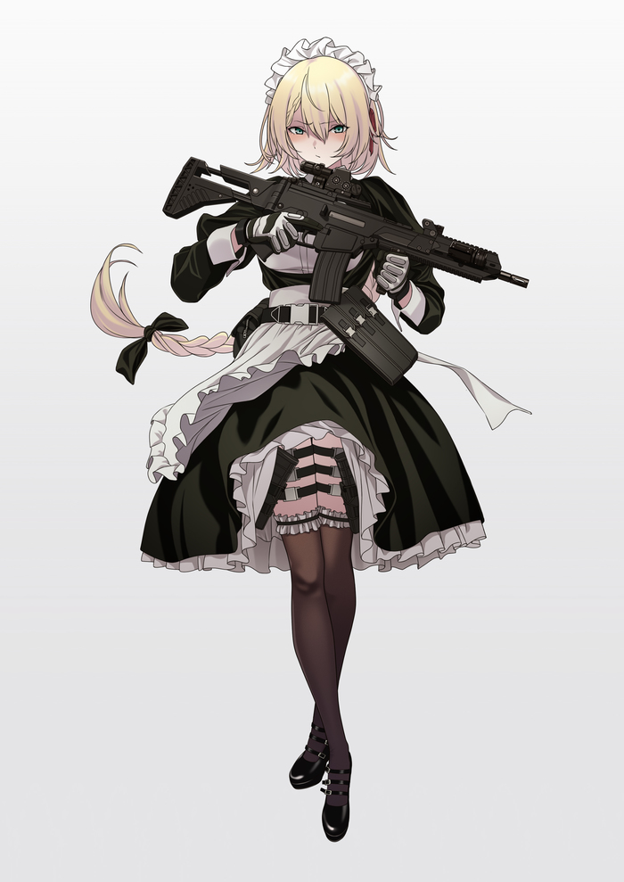 HK G36 - Anime Art, Girls Frontline, G36, Горничная