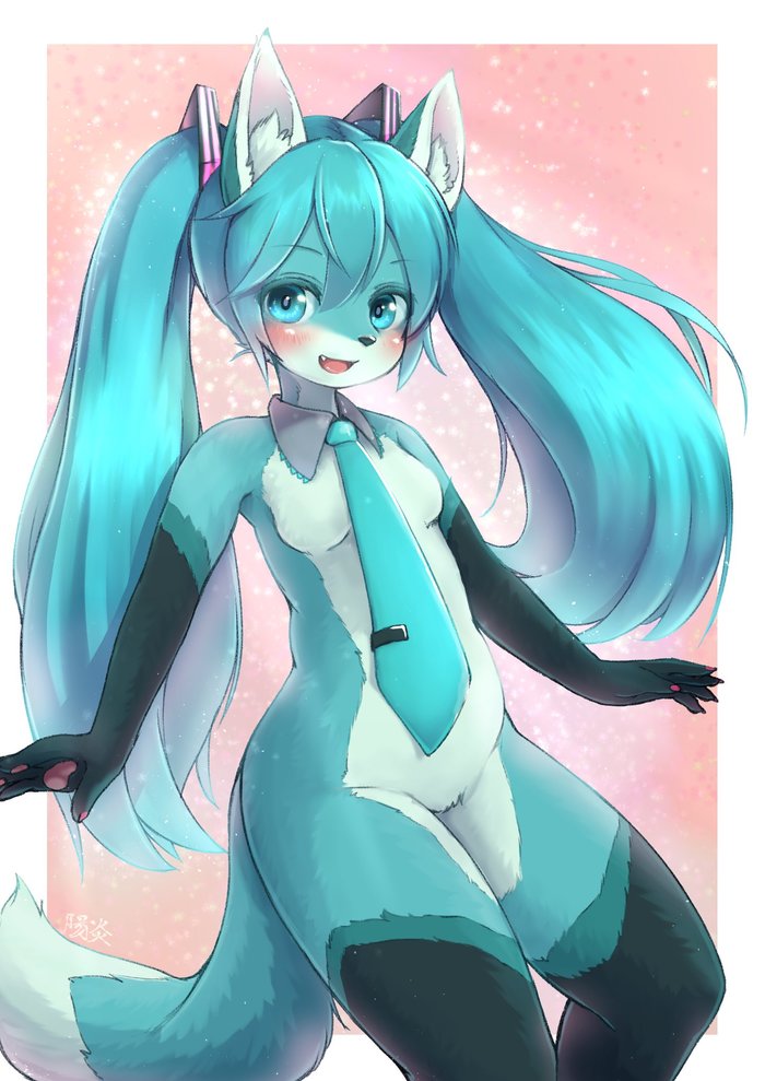 Art - Shiitakemeshi, Furry, Art, Hatsune Miku