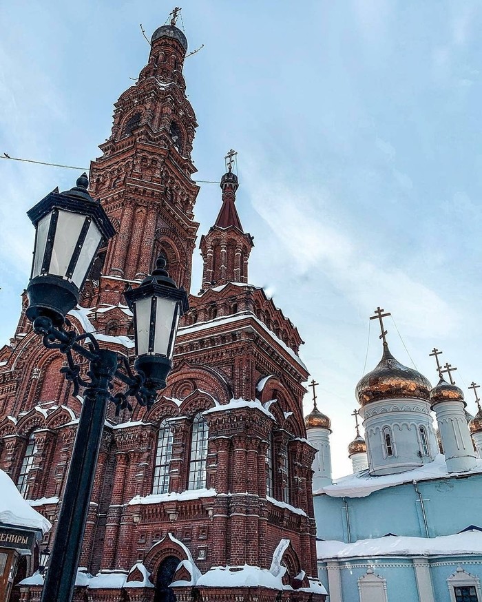 Belfry of the Cathedral of the Epiphany. - Bell tower, The cathedral, Tatarstan, Kazan, The photo