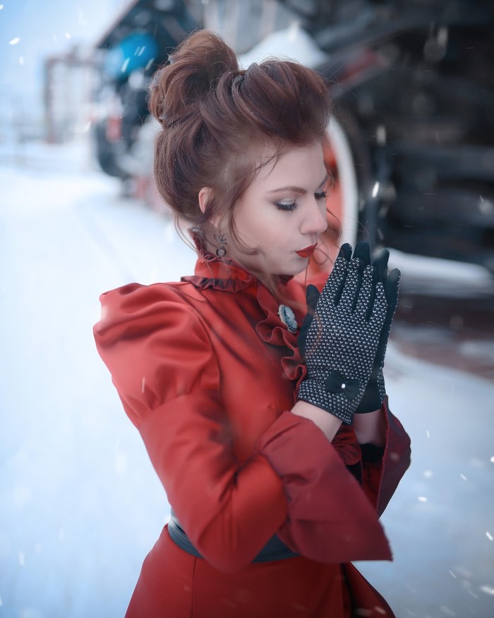 A simple winter photo shoot. - My, The photo, PHOTOSESSION, The dress, Winter, Longpost, League of photographers