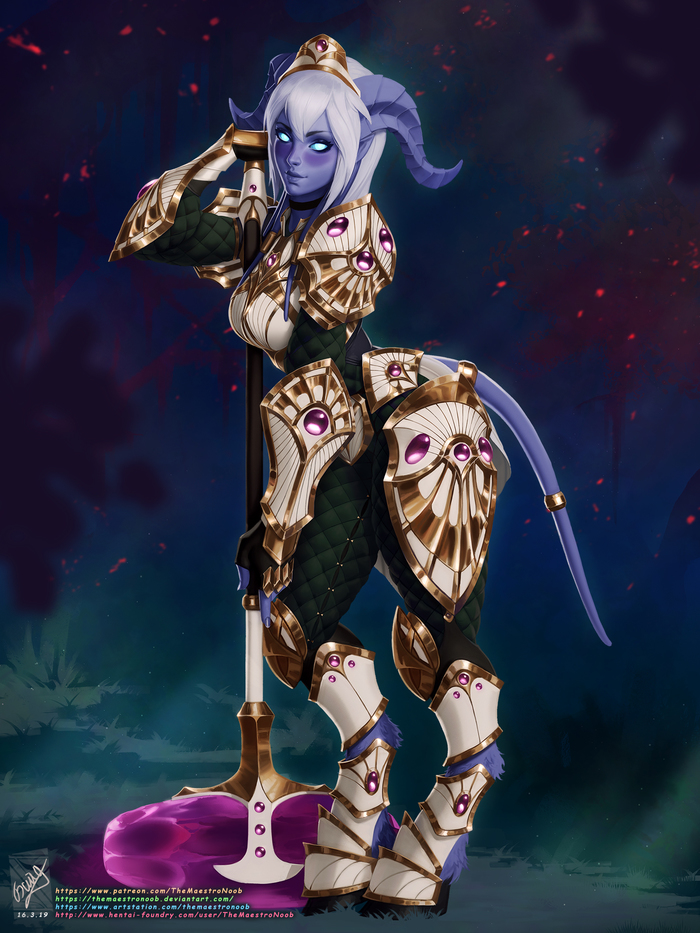 Yrel - Themaestronoob, World of Warcraft, Дренеи, Yrel, Игры, Арт, Длиннопост, Ирель