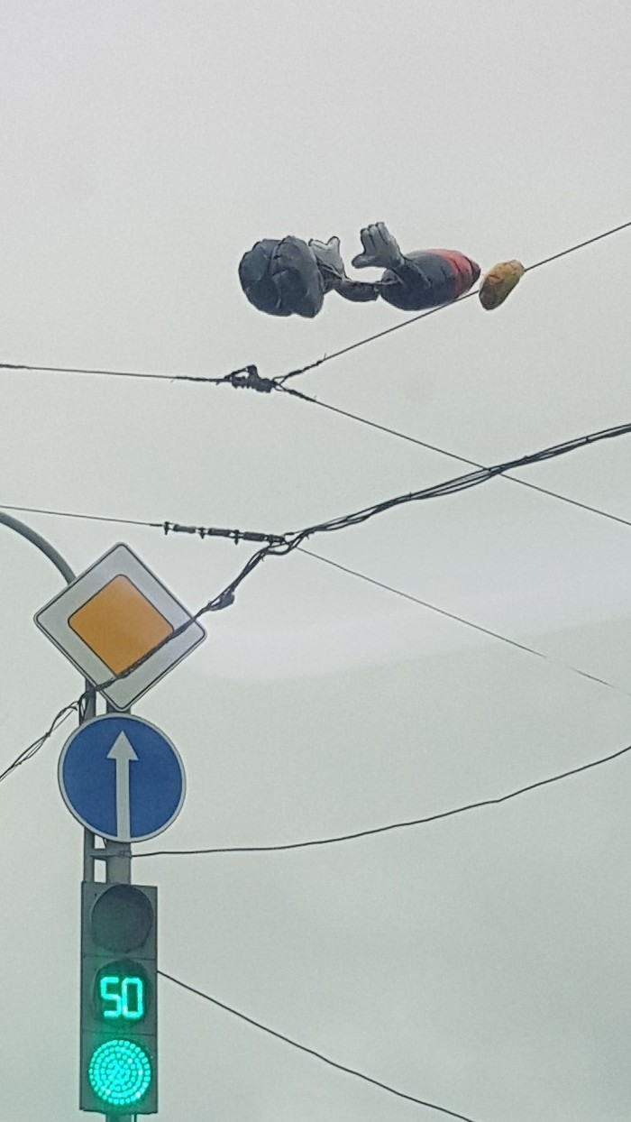 Mickey, are you ok?! - My, Saint Petersburg, Wind, Mickey Mouse, Air balloons