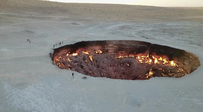 I want to know everything #157. - Want to know everything, Turkmenistan, The crater Darvaza, Drone, Gas, Fire, Interesting, Video