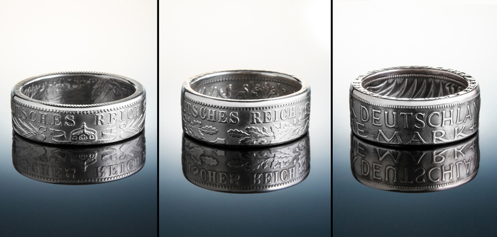German coin rings - My, Longpost, Ring, Coin, Needlework without process, Decoration, 