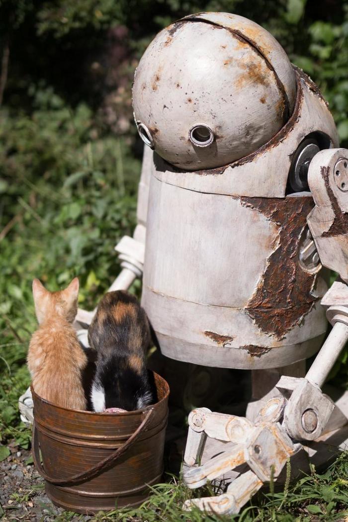 2 cats 1 bucket ,  , Nier Automata