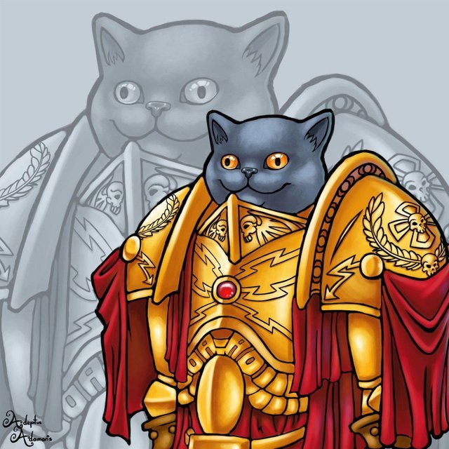 Adeptus Catstodes - Wh Humor, Warhammer 40k, Wh Art, Кот