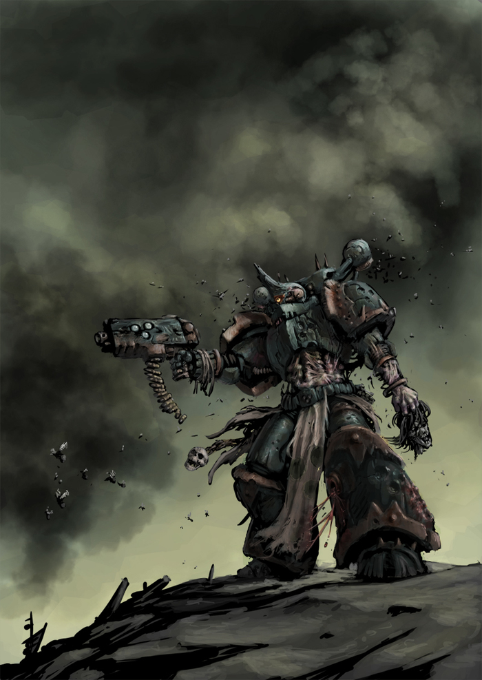 Plague marine - Warhammer 40k, Нургл, Chaos Space marines, Death Guard, Wh Art