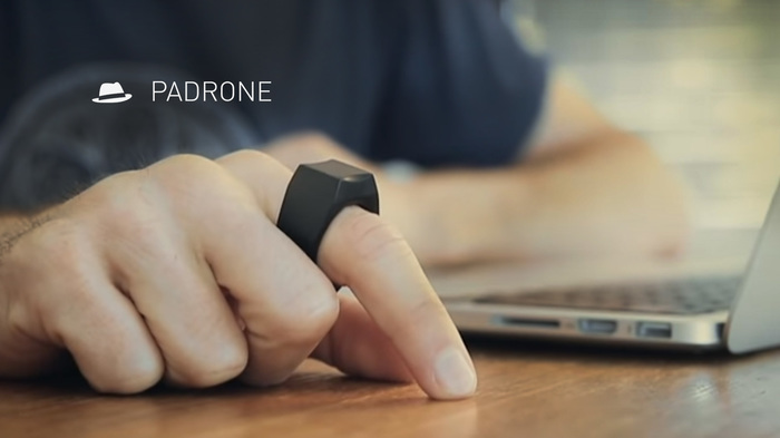 Padrone - a ring designed to completely replace the usual computer mouse and touchpad - Computer, PC mouse, Cool, Technologies, Гаджеты, GIF