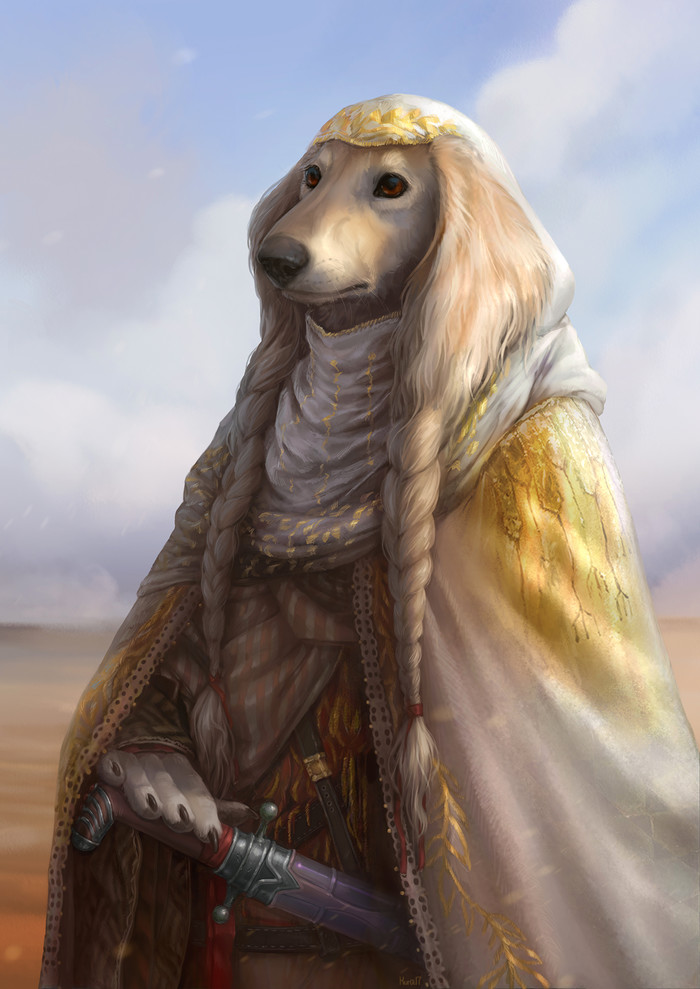 Saluki warrior - Фурри, Furry Art, Антро, Furry Canine, Furry Dog, Салюки, Kuroi-Kisin