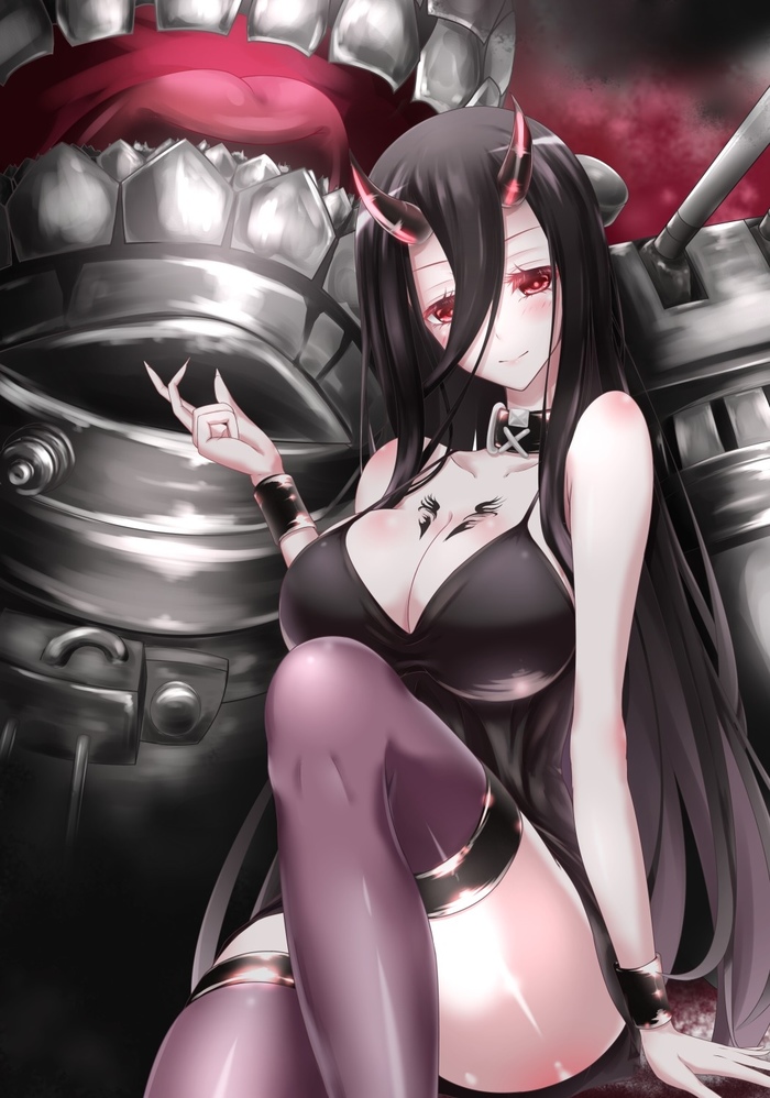 Battleship simbiotic hime - NSFW, Kantai collection, , Etty, Sugoi dekai, Anime art, Anime, Art