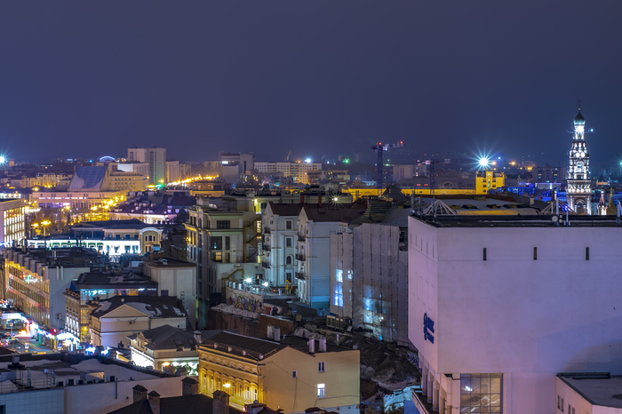 Night City (Kazan) - My, Photographer, The photo, Town, Kazan, Night