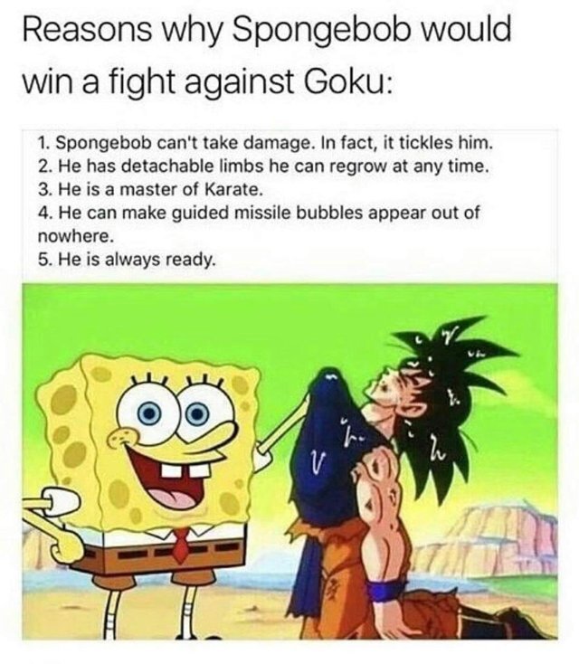 And that's only 5% of his power. - Reddit, Dragon ball z, Dragon ball, Goku, Ue, SpongeBob
