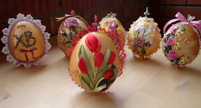 How to decorate Easter eggs-2 - My, Easter eggs, Needlework, Needlework with process, Video