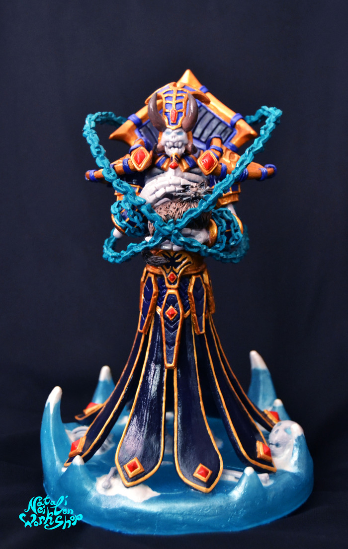 Kel'Thuzad from Heroes of the Storm and his cat Mr. Bigglesworth - My, Computer games, HOTS, Blizzard, Figurine, Handmade, Longpost, Figurines