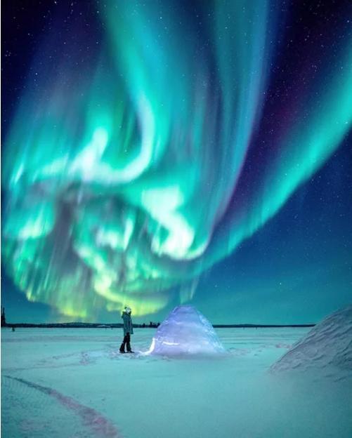 Northern lights in Canada - Canada, Polar Lights, The photo, Igloo, Beautiful