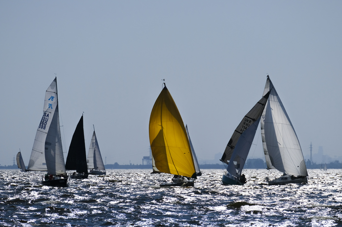 In the race - My, Yacht, Regatta, Race, Sail, Water, River, The photo