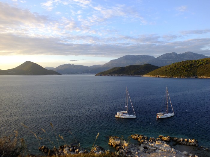 Entrance to the Bay of Kotor - My, Yachting, Yacht, Montenegro, Croatia, Adriatic, The photo