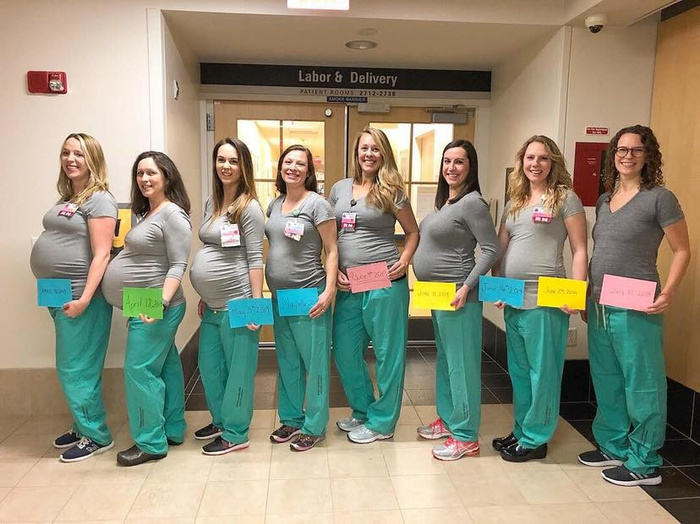 9 nurses become pregnant at the same time in the maternity ward - Pregnancy, Nurses