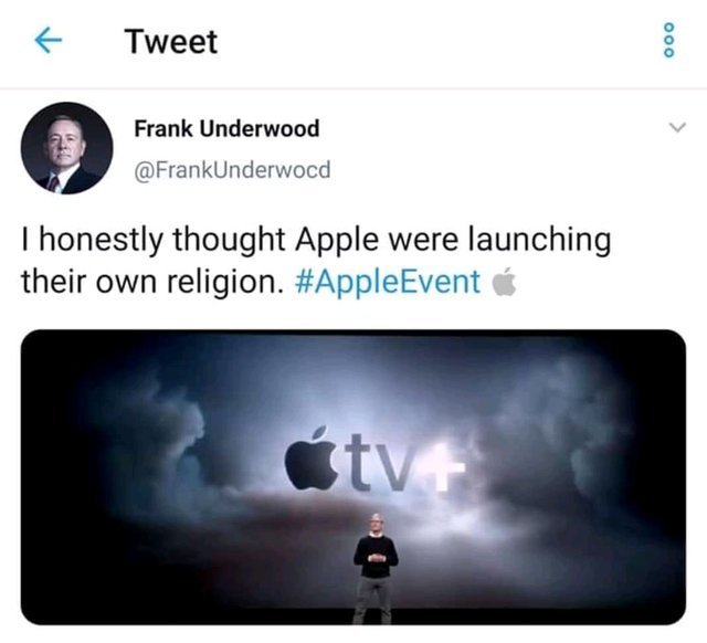Apple Religion - Reddit, Apple, Lucky shot, Tim cook, , Twitter, Screenshot, Lucky moment, Apple TV