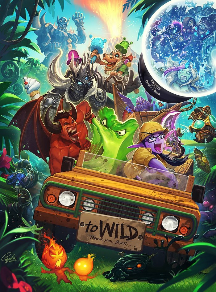 YukieTAJIMA sees the cards off to Wild. - Hearthstone, Blizzard, Game art, Art, Creation, Yukietajima