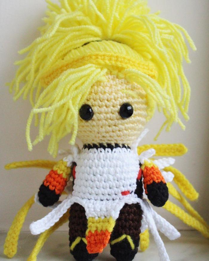 Angel, Junkrat and Soldier 76 - My, Needlework without process, Overwatch, Toys, Crochet, With your own hands, Junkrat, Needlework, Longpost