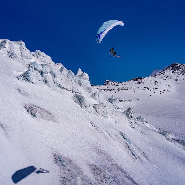 Above the glacier - My, Speedriding, The mountains, Glacier, Elbrus