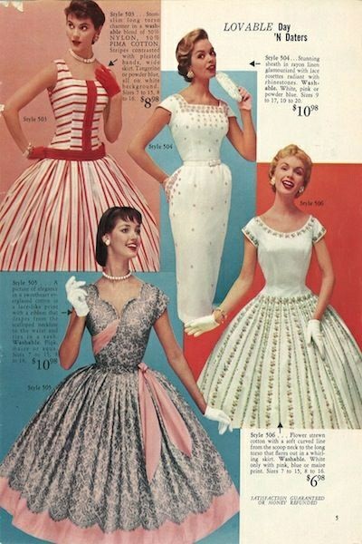 Выкройка красивого платья 1950 х годов