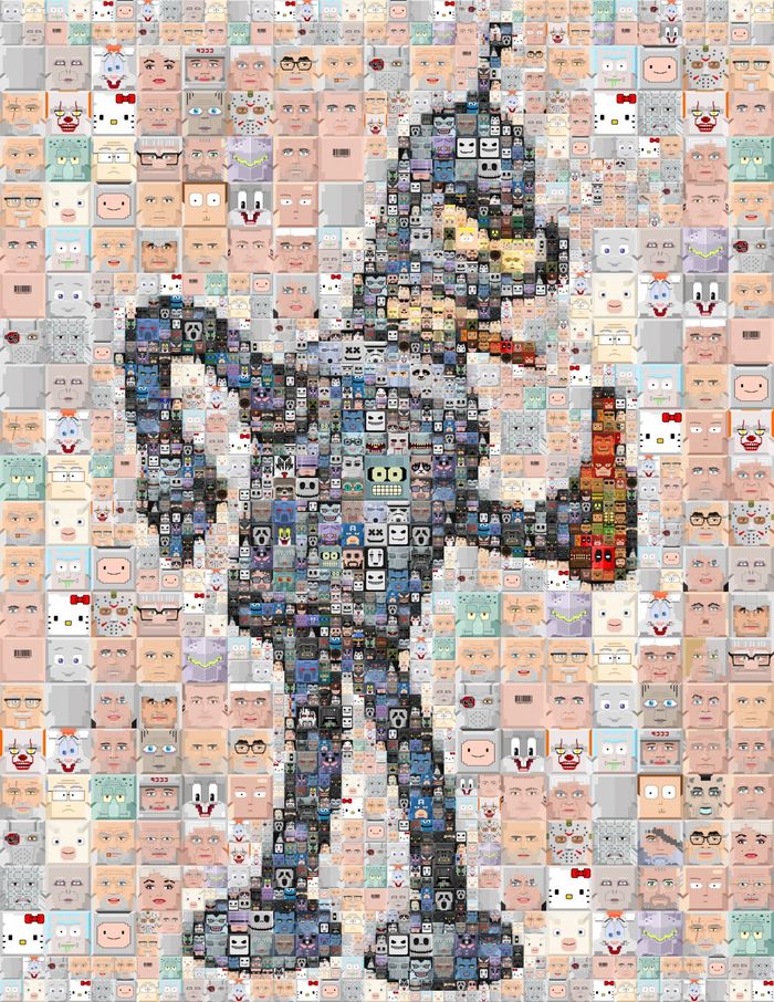 Collage Futurama. Bender - My, Futurama, , Bender, Collage, Icons, Pop Culture, Design, 2x2