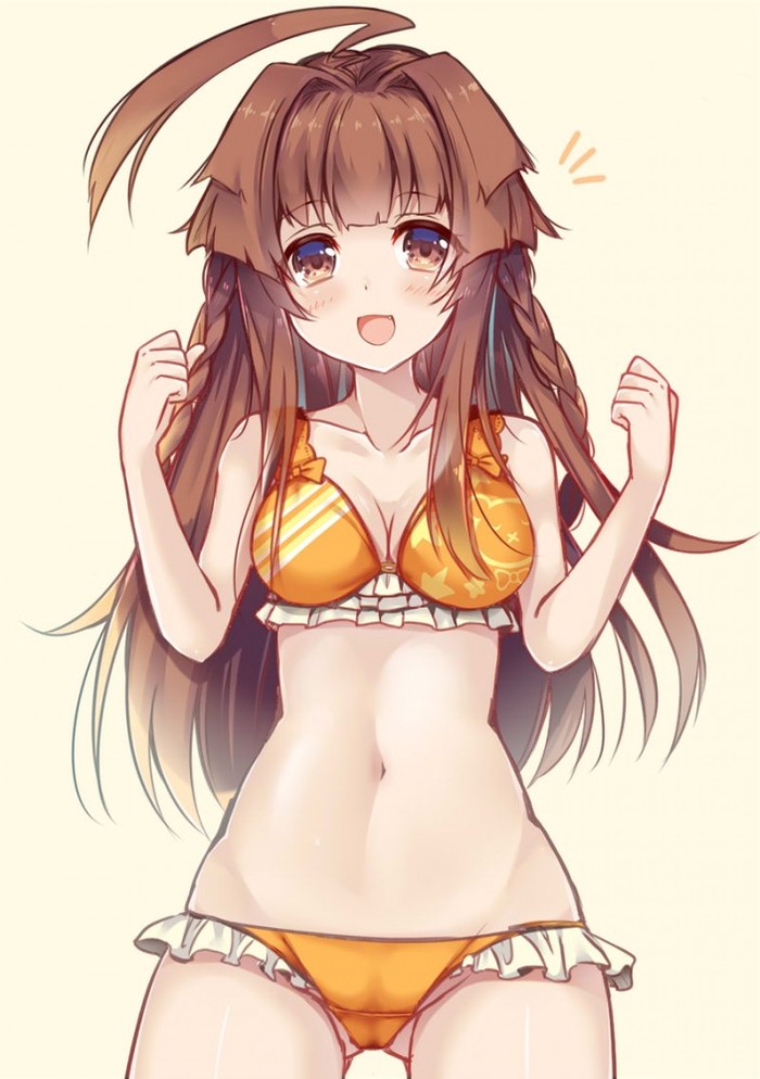 Kuma - NSFW, Kantai Collection, Kuma, Этти, Купальник, Anime Art, Аниме, Арт