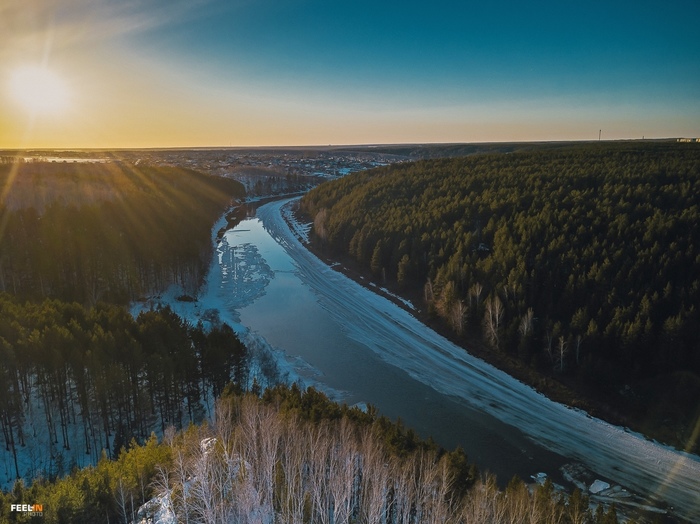 Ice drift on the Iset River (Sverdlovsk region, Kamensk-Uralsky) - Ural, Middle Ural, Sverdlovsk region, Kamensk-Uralsky, Iset, Ice drift, Nature, The photo, Longpost