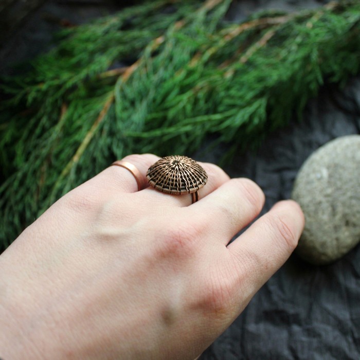 Copper ring handmade. - My, Handmade, Wire wrap, Needlework without process, Longpost