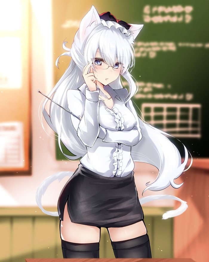 Anime Art - Аниме, Anime Art, Azur Lane, Hammann, Animal Ears