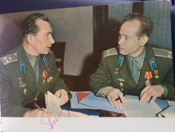 Autographs of Soviet cosmonauts. Part 2 - My, Autograph, Космонавты, Cosmonautics Day, Longpost, Konstantin Feoktistov, Valentina Tereshkova, Boris Egorov, Pavel Belyaev, Alexey Leonov