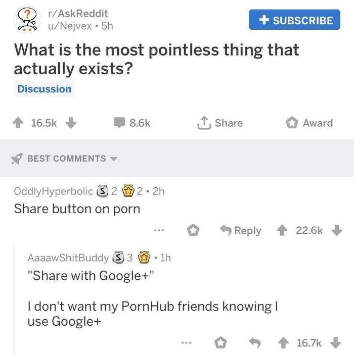    Pornhub, Reddit,  , , Google