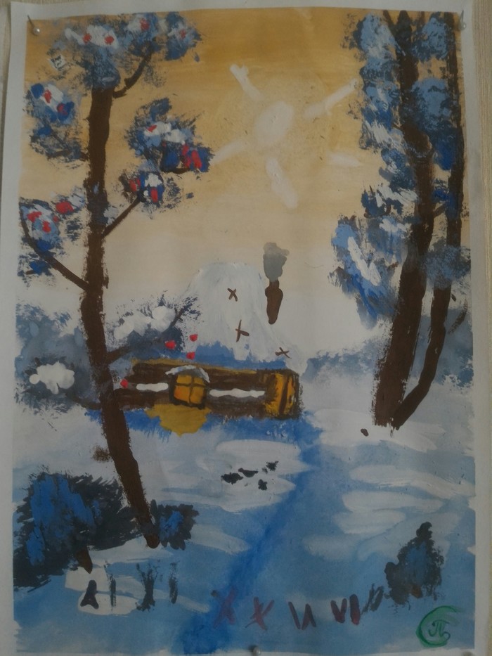 I want to share the work of my 8 year old son. - Artist, Painting, Gouache, Children, Longpost