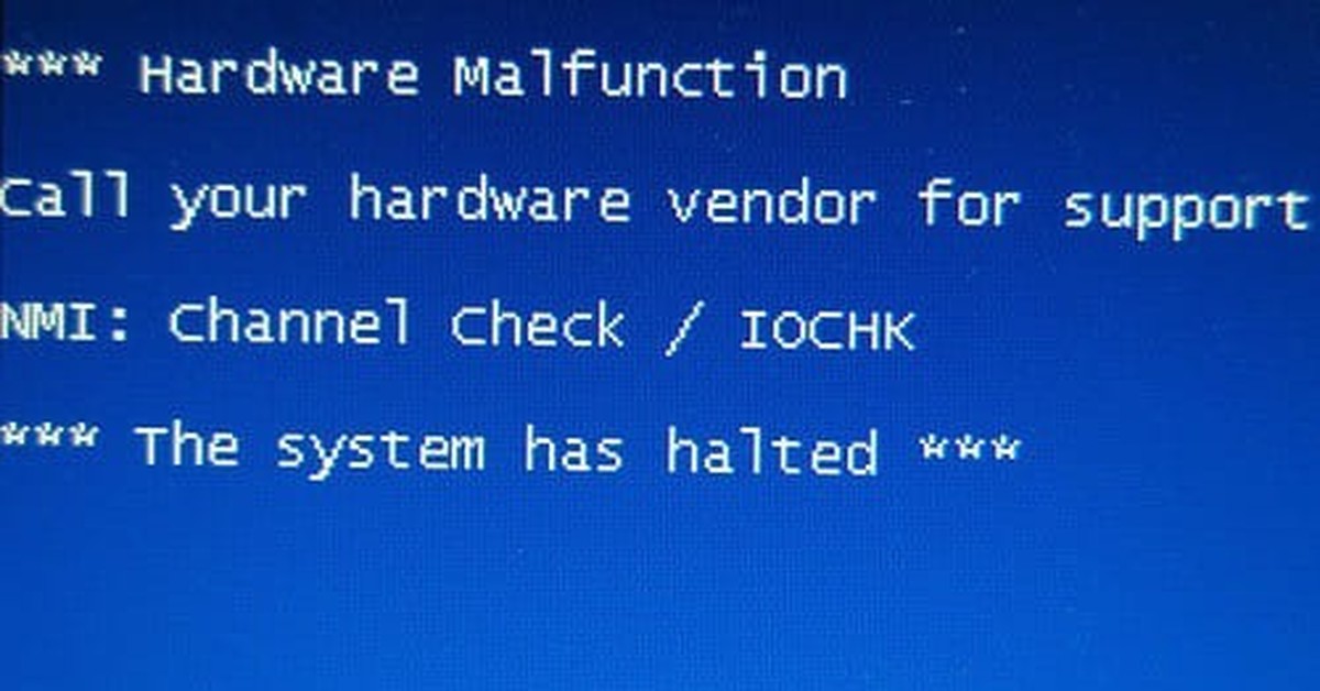 Fatal error system halted. System halted. Hardware Malfunction синий экран. System halted при включении.