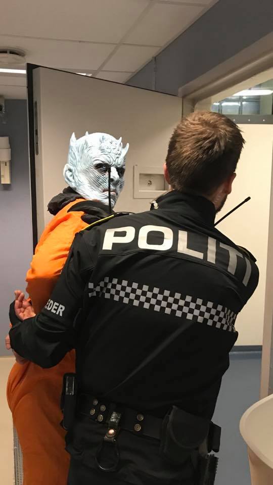 Trondheim police arrest the Night King - Norway, Game of Thrones, King of the night, Police, Humor, Longpost