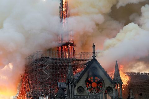 Flaming Gothic - My, Fire of Notre Dame de Paris, Notre dame cathedral, Fire, Paris, France