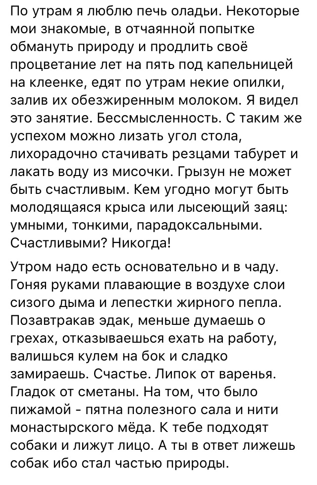 Любовь к оладьям или «Завтрак для счастья, а грызун не может быть счастливым» - Завтрак, Оладьи, Копипаста, Счастье, Скриншот